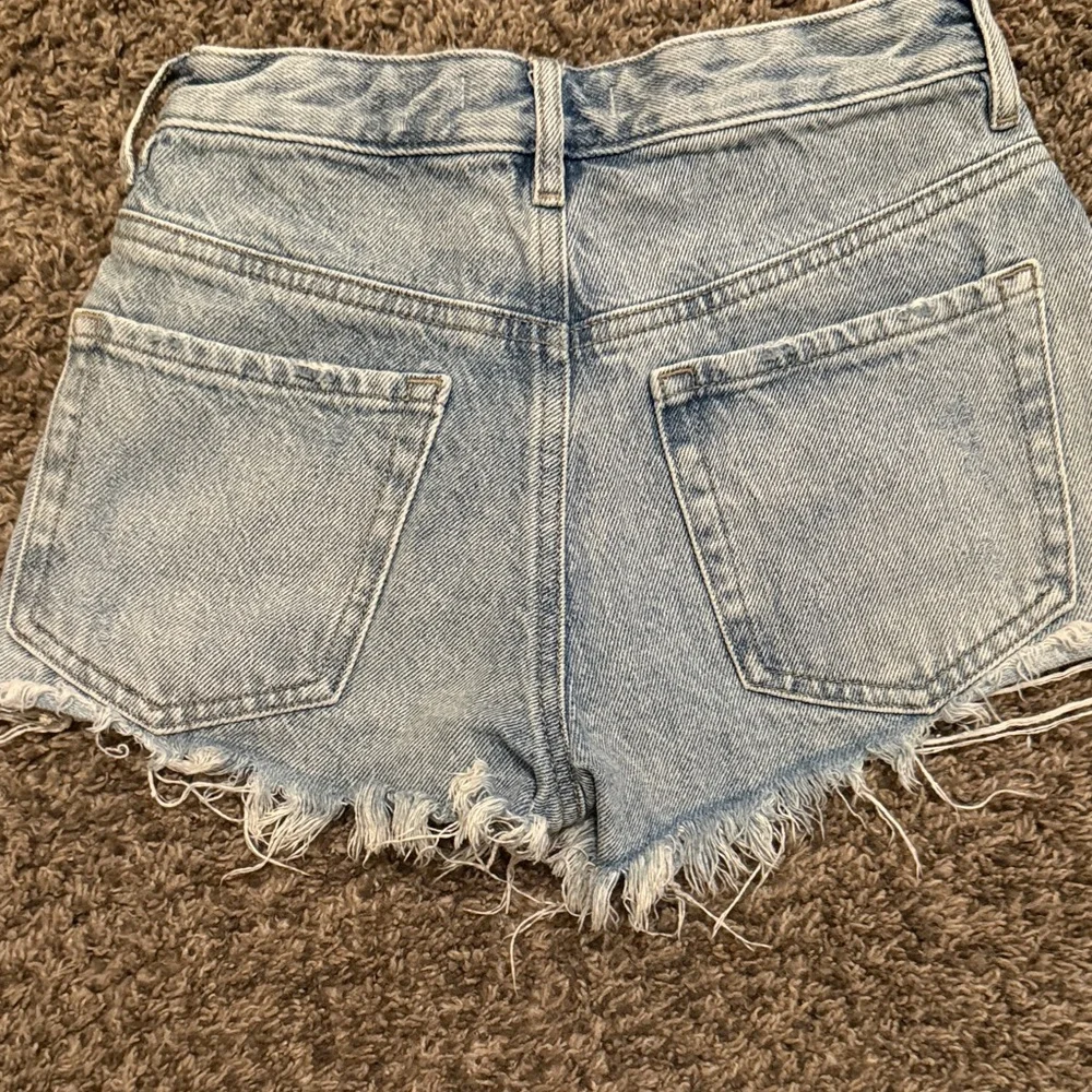 PacSun Light Blue Ripped Jean Shorts - Picture 3 of 3